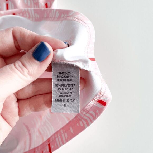 Champion Women's Abstract Activewear Racerback Tank Top Pink White Small - Picture 3 of 7